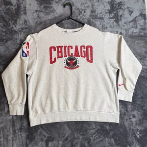 Nike NBA Chicago Bull Long Sleeve Pullover 75th Anniversary Crewneck Size XL